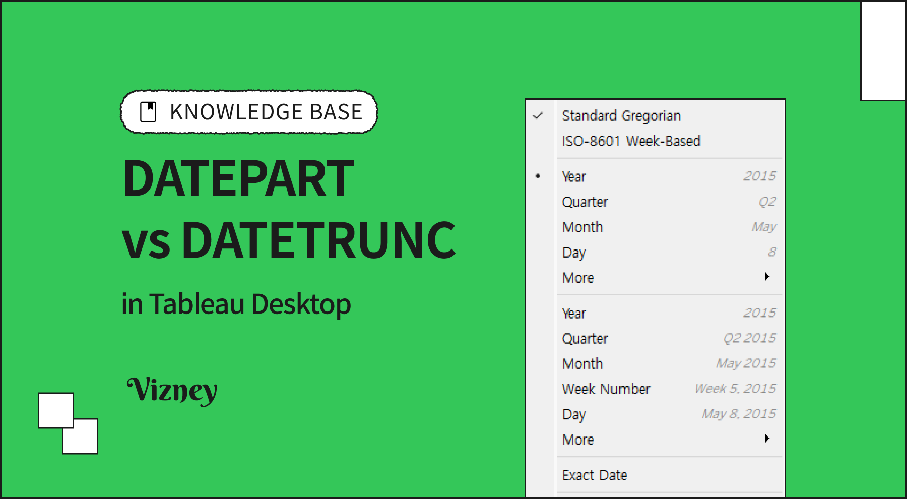 태블로 날짜 필드 집계 옵션 위, 아래 차이점